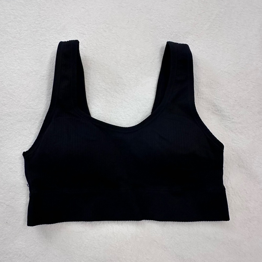 Torrid Curve Black Ribbed Bralette Sz 0 Sports Bra stretch